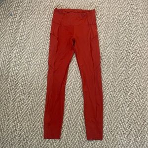 Lulu lemon running pants in rust color